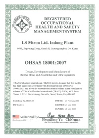 Сертификат OHSAS18001:2007